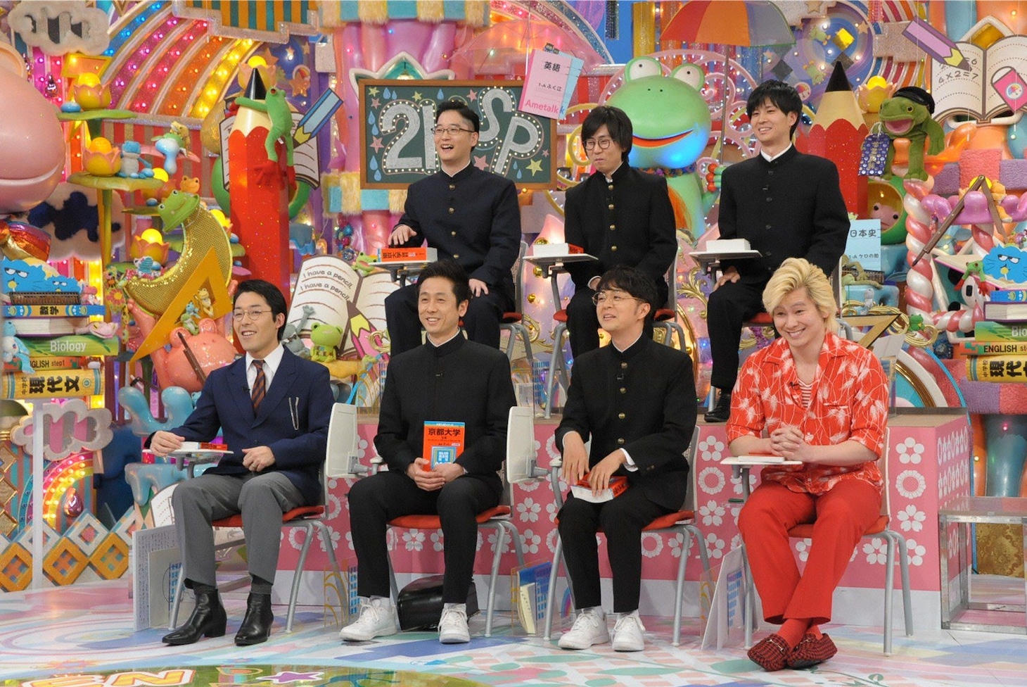 「日曜もアメトーーク！2時間スペシャル」に登場する「勉強大好き芸人」たち。(c)テレビ朝日