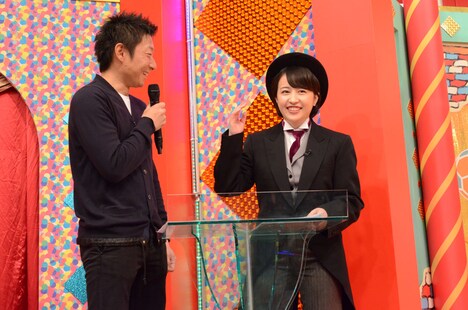 左から伊藤隆行プロデューサー、相内優香アナウンサー。