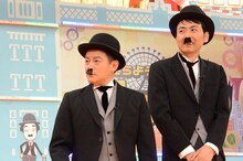 左からスピードワゴン井戸田、アンガールズ田中。