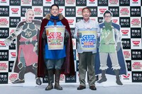 3月24日に行われたプロモーション発表会にて、左から東野幸治、蛭子能収。