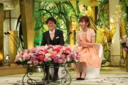 「新婚さんいらっしゃい！」に出演するスーパーマラドーナ田中夫妻。(c)ABC