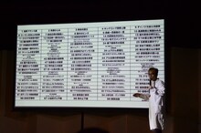 トークを展開する水道橋博士。