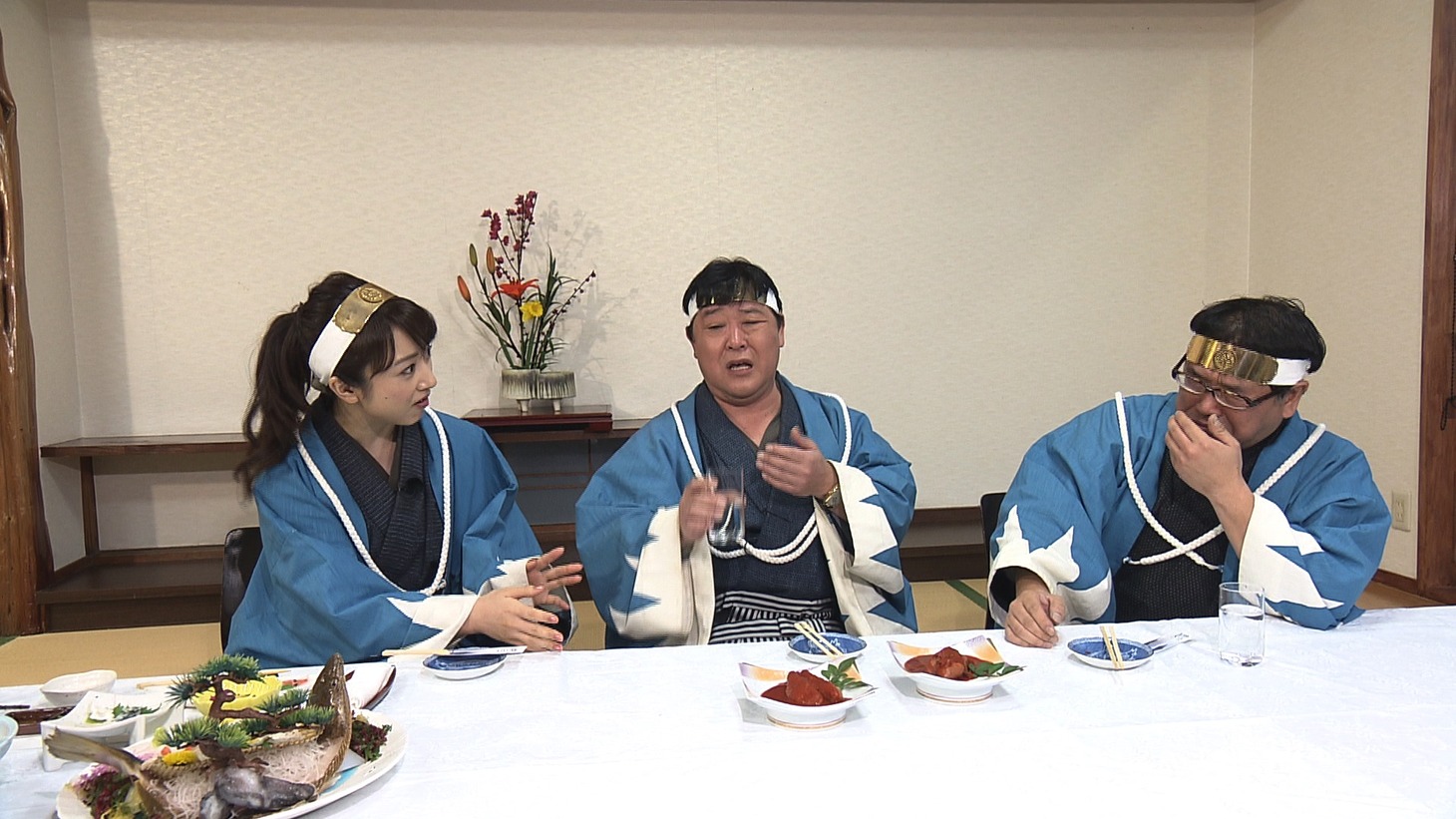 「やりすぎ取り締まり！800km旅 必殺！上島新撰組2」のワンシーン。(c)FBS