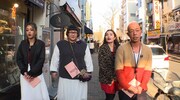 「旅ずきんちゃん」に出演する(左から)みちょぱ、メイプル超合金・安藤なつ、平野ノラ、バイきんぐ小峠。(c)CBC