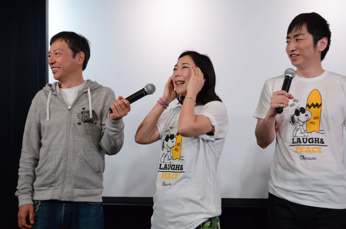 左から板尾創路、椿鬼奴、羽田圭介。