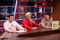 （左から）タカアンドトシ・タカ、メイプル超合金カズレーザー、麒麟・川島。(c)中京テレビ