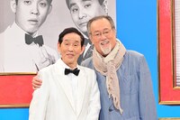 萩本欽一と仲代達矢（左から）。