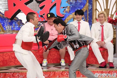 「良かれと思って！」でハライチ澤部にパンチを見舞うANZEN漫才みやぞん。