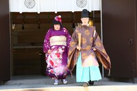 「吉本新喜劇座長酒井藍就任奉告祭」の様子。