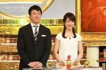 番組MCの（左から）加藤浩次、川田裕美。(c)TBS