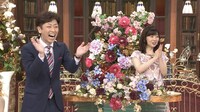 MCのフットボールアワー後藤（左）と、進行の松尾由美子アナ（右）。(c)テレビ朝日