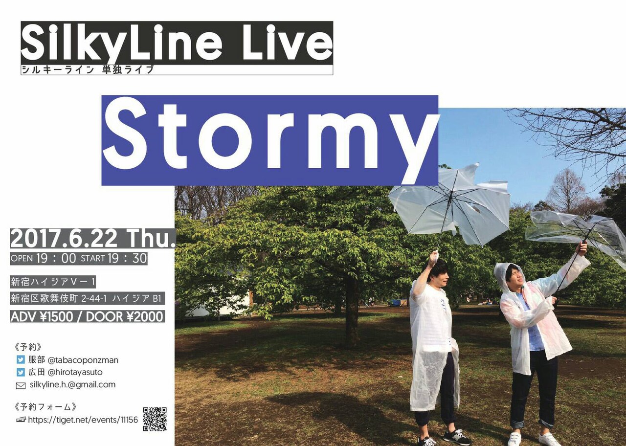 「シルキーライン単独ライブ『Stormy』」チラシ