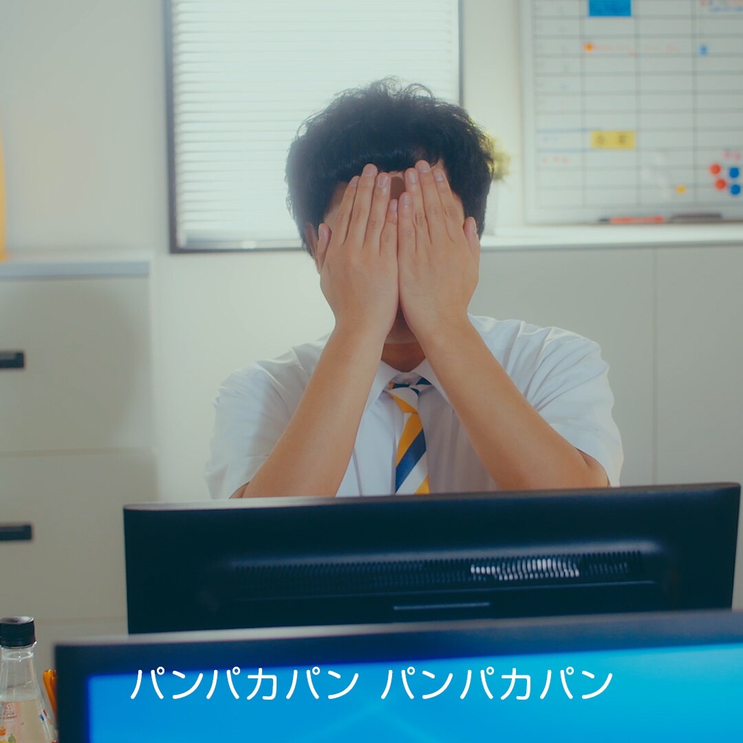 「ちゅうえい先輩のリフレッシュムービー」のワンシーン。