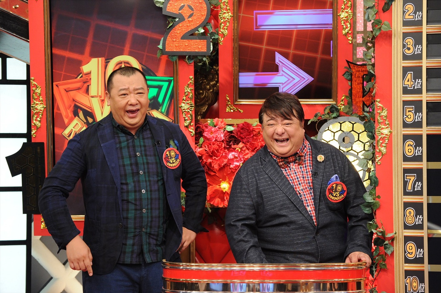 （左から）TKO木下、彦摩呂。(c)ABC