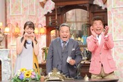（左から）松尾依里佳、西田敏行、勝俣州和。(c)ABC