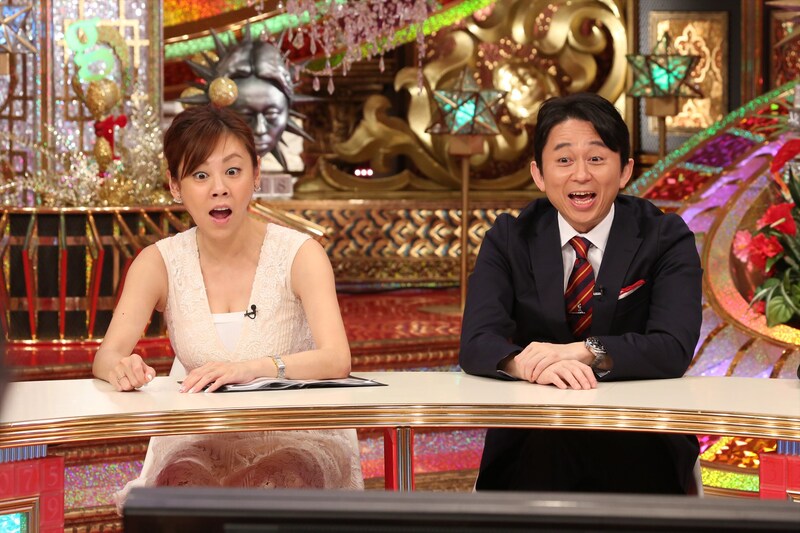 「有吉弘行のダレトク!? 衝撃の一斉捜査SP」に出演する有吉弘行、高橋真麻(左)。(c)関西テレビ