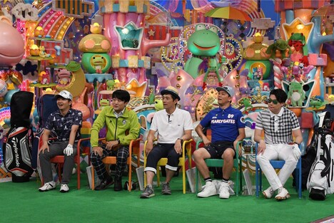 「ゴルフ楽しい芸人」たち。(c)テレビ朝日