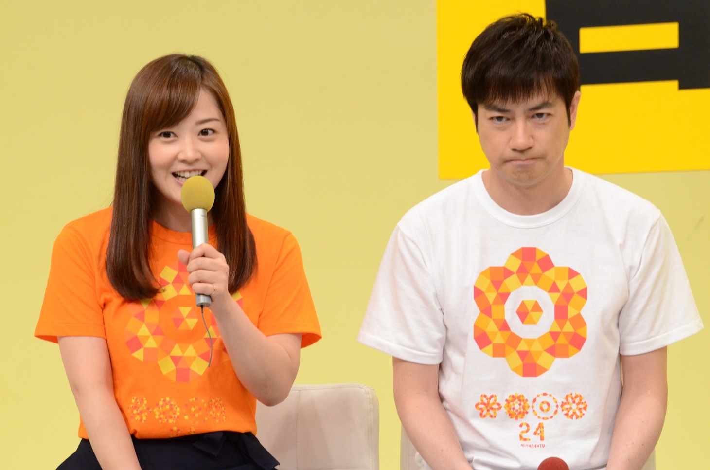 左から水ト麻美アナウンサー、羽鳥慎一。