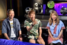 「関西発！才能発掘TV マンモスター」MCのアキナ山名、アキナ秋山、RYONRYON（左から）。