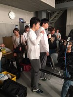 撮影中の様子。