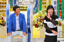 明石家さんま、ハイヒール・リンゴ（左から）。(c)MBS