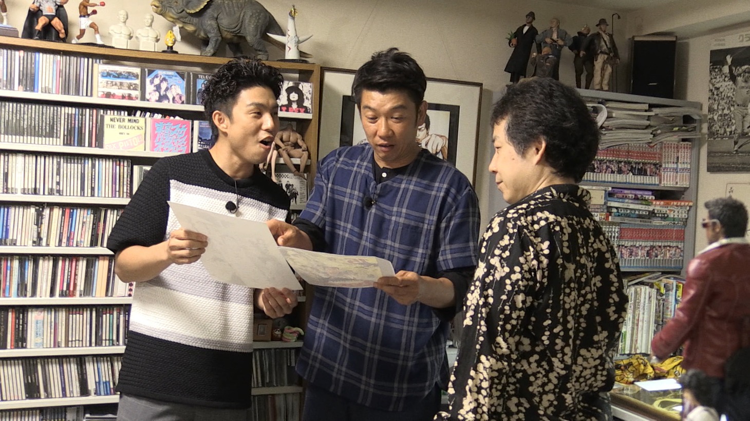 「ソノサキ ～のぞいてみたらスゴかった!!!」に出演する（左から）中尾明慶、TKO木本、森田まさのり。(c)テレビ朝日