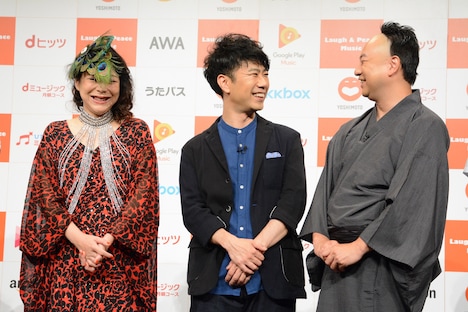 左から椿鬼奴、藤井隆、レイザーラモンRG。