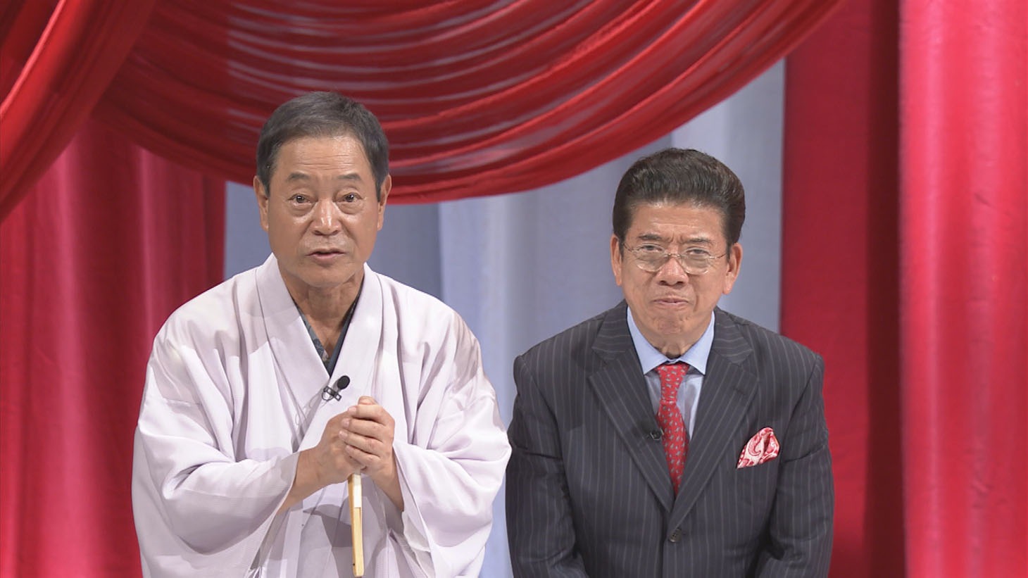 司会の月亭八方、西川きよし（左から）。(c)NHK