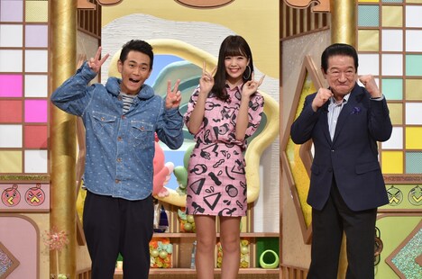 左からココリコ遠藤、藤田ニコル、草野仁。(c)読売テレビ