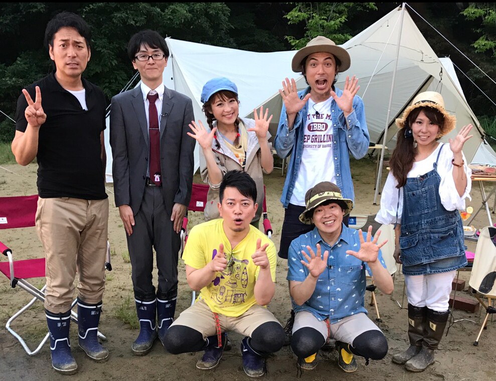 「雨上がりのシロート×クロート ～夏休みだ！キャンプに行こう～」の出演者たち。(c)関西テレビ