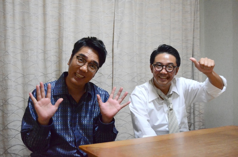 ロケコントの撮影に臨んだおぎやはぎ。