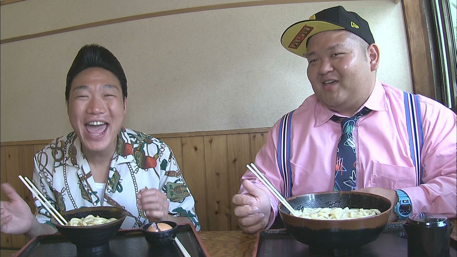 「本能Z」でグルメロケに臨むANZEN漫才。(c)CBC