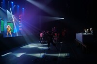 新CM「オーディション番組」編の撮影中の様子。