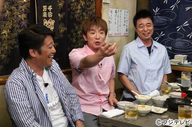 「ダウンタウンなう」の「本音でハシゴ酒」コーナーに出演する、よゐこと坂上忍（左）。