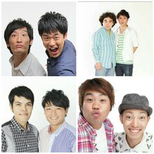 「コントの業」に出演する（左上から時計回りに）マッハスピード豪速球、やさしい雨、わらふぢなるお、ロビンソンズ。