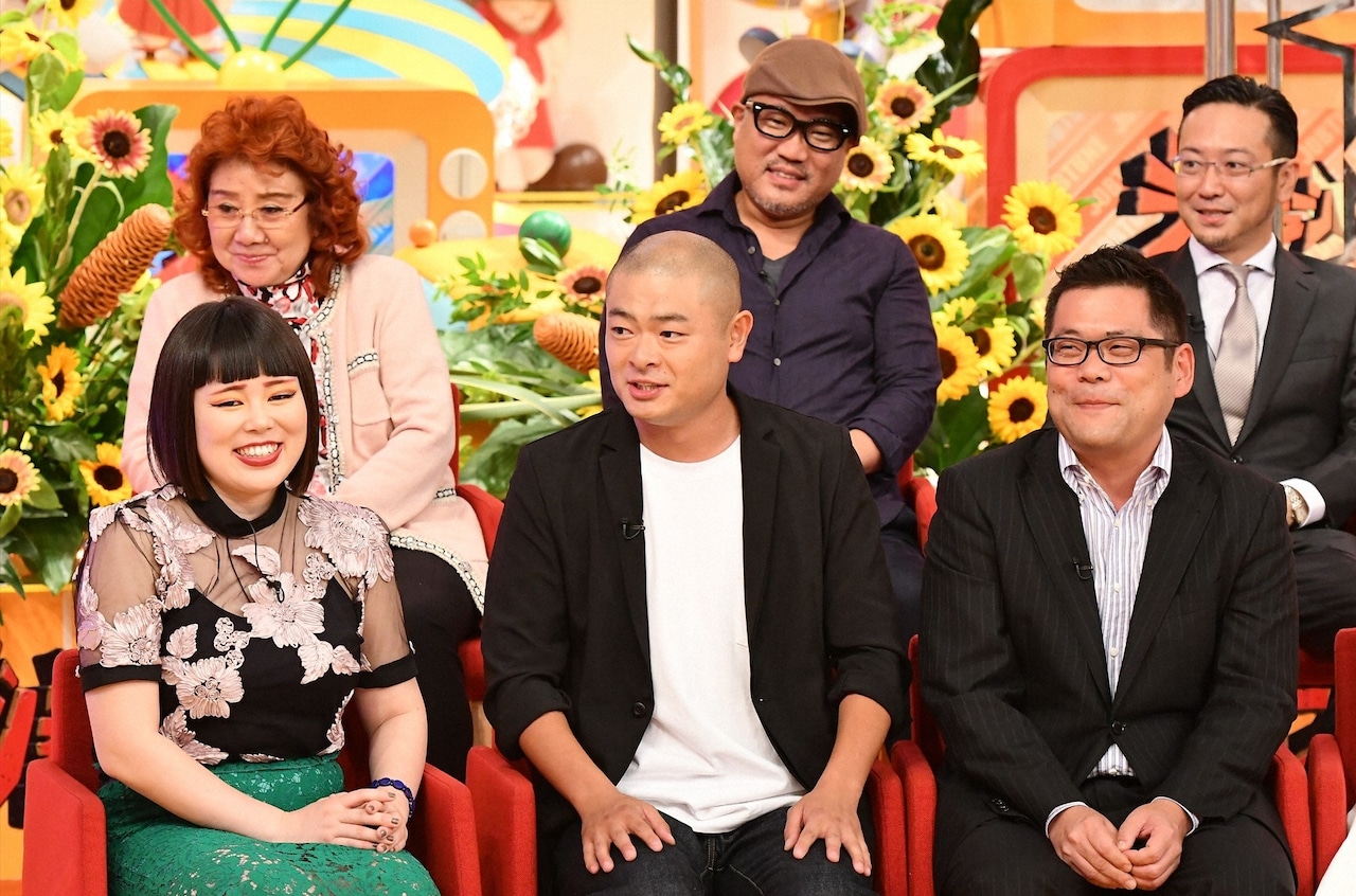 「ジョブチューン～アノ職業のヒミツぶっちゃけます！SP」に出演する（手前左から）ブルゾンちえみ、あばれる君ら。(c)TBS
