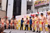 赤平市の「あかびら火まつり」紹介コーナーの様子。