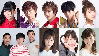 「ただいま、ゲーム実況中!! in テレ朝夏祭り 公開生放送」の出演者たち。