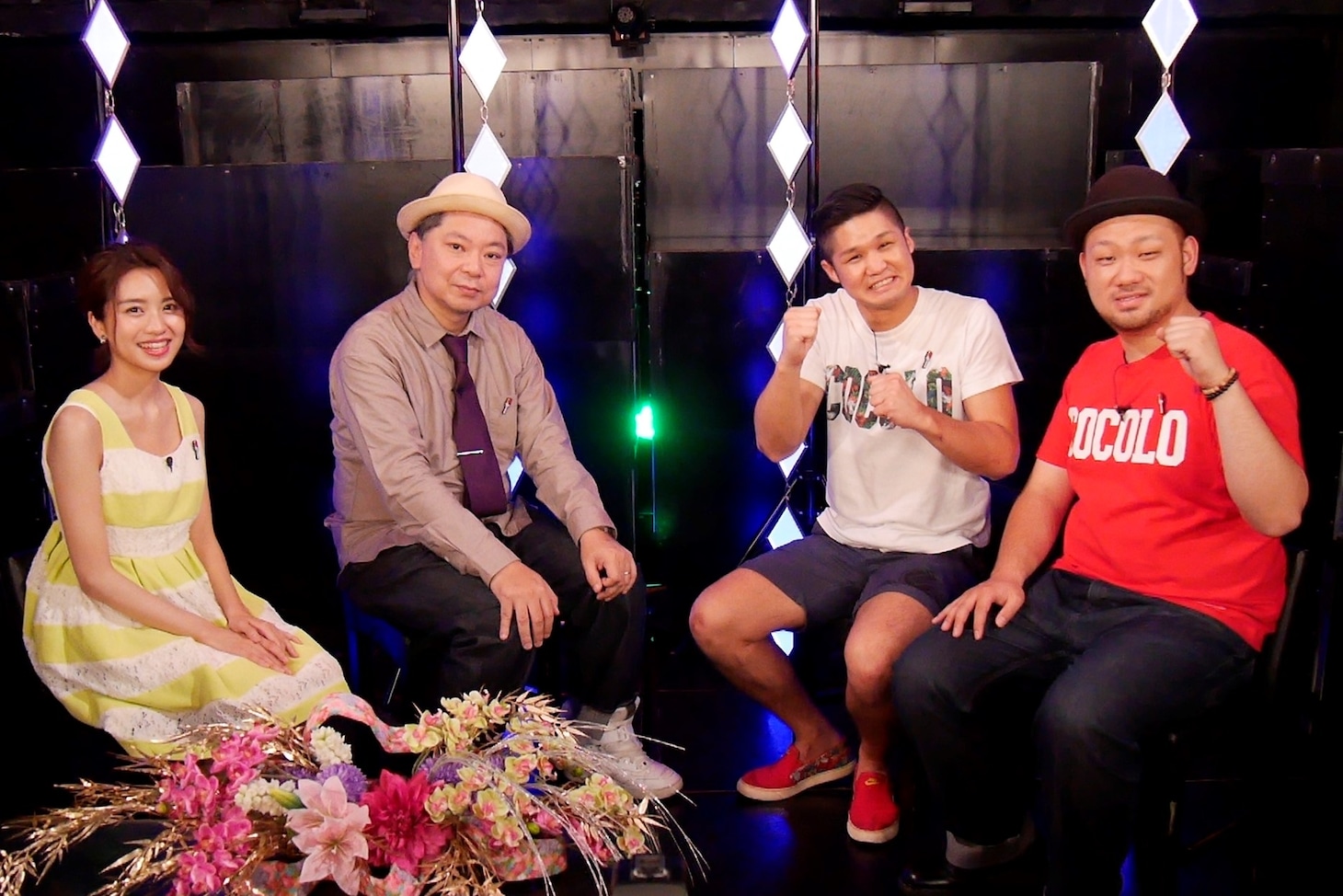 左から曽田茉莉江、鈴木おさむ、こゝろ。(c)BSフジ