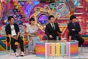 (左から)FUJIWARA藤本、岸明日香、雨上がり決死隊。(c)テレビ朝日