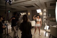 「モンスターハンター×ブライダルフェア」WebCM撮影中の様子。