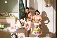 「モンスターハンター×ブライダルフェア」WebCM撮影中の様子。