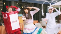 「いい部屋ネット」のCM第2弾「いい部屋ネッ子ちゃん 街中」篇のワンシーン。