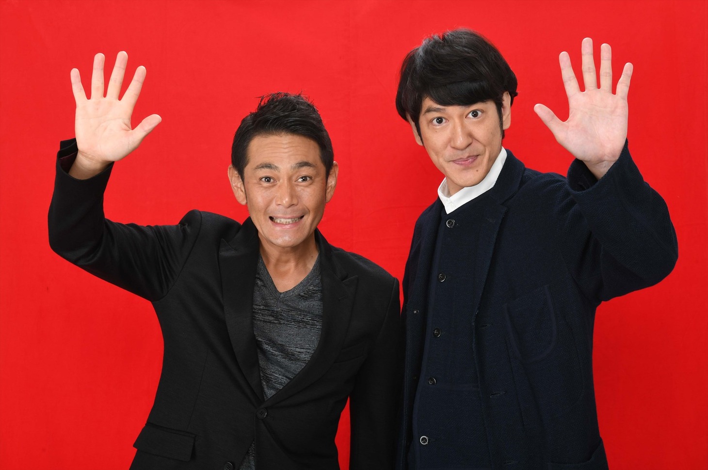 新番組「天才キッズ全員集合～君ならデキる!!～」でMCを務めるココリコ。(c)テレビ朝日