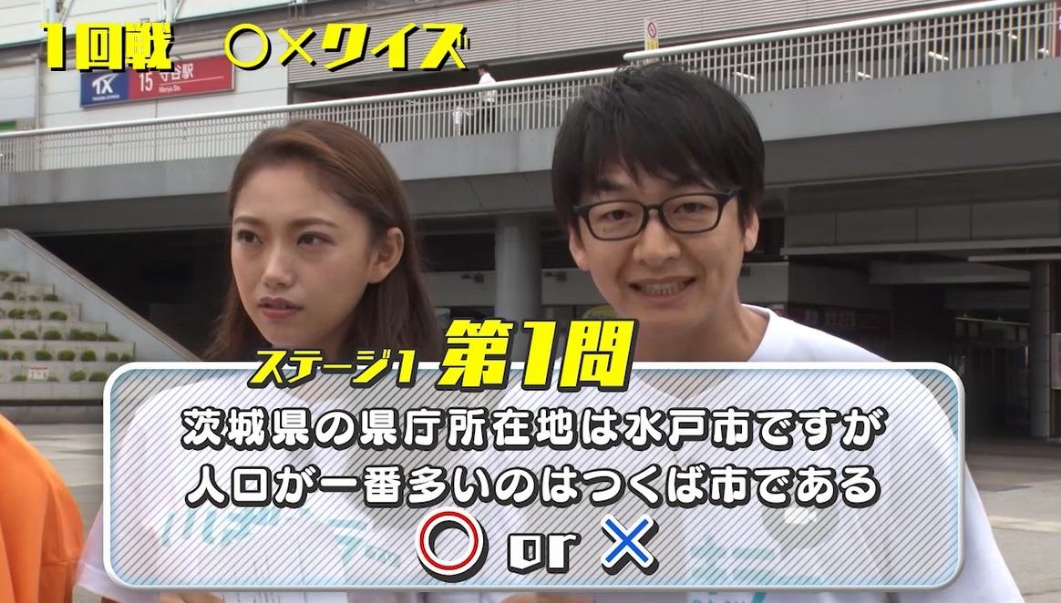 「茨城縦断 底抜け！ミラクルクイズ」のワンシーン。