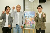 映画「トリガール！」のトークイベントに登壇したコロコロチキチキペッパーズ・ナダル（中央）。