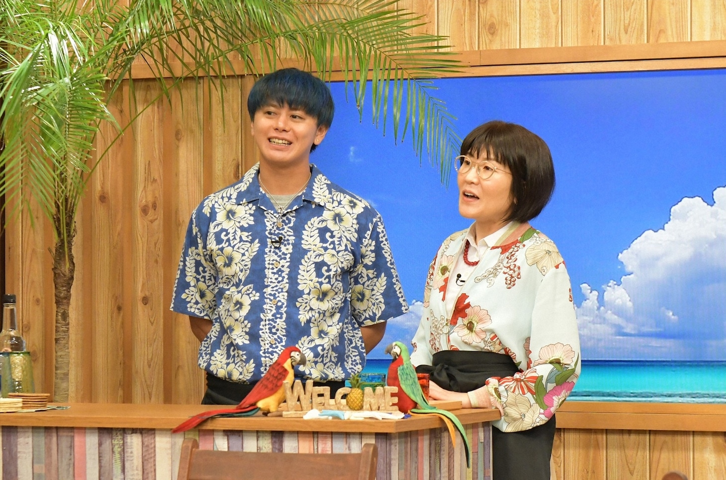 （左から）山田親太朗、光浦靖子。(c)TBS