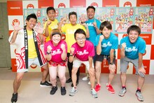 「淀川 寛平マラソン2018」記者会見の様子。