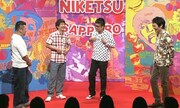 左からケンドーコバヤシ、銀シャリ、千原ジュニア。(c)読売テレビ
