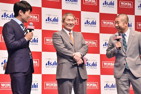 （左から）劇団ひとり、ビートたけし、ハライチ澤部。